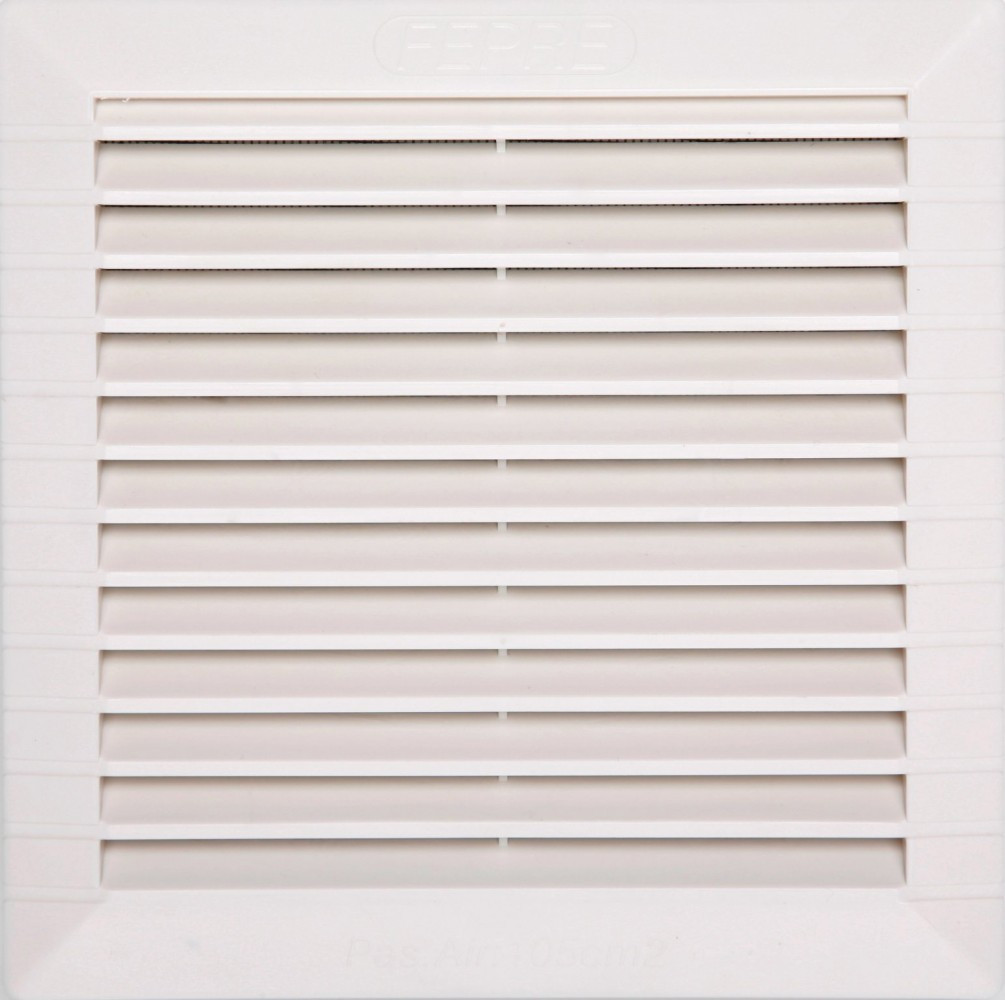 Grille d'aération abs naturel, L.18.2 x l.18.2 cm