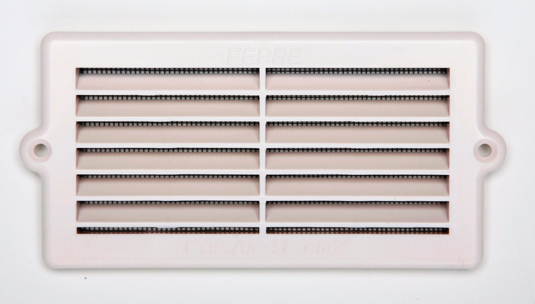 Grille d'aération abs naturel, L.8 x l.16.4 cm