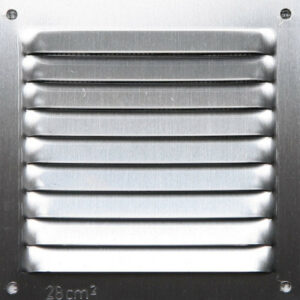 Grille d'aération aluminium anodisé, L.10 x l.10 cm