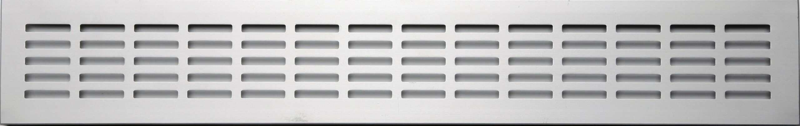 Grille d'aération aluminium anodisé, L.50 x l.8 cm