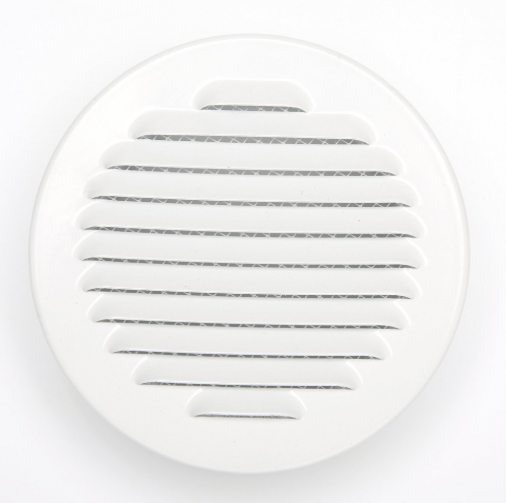 Grille d'aération aluminium laqué Diam.12.5 cm