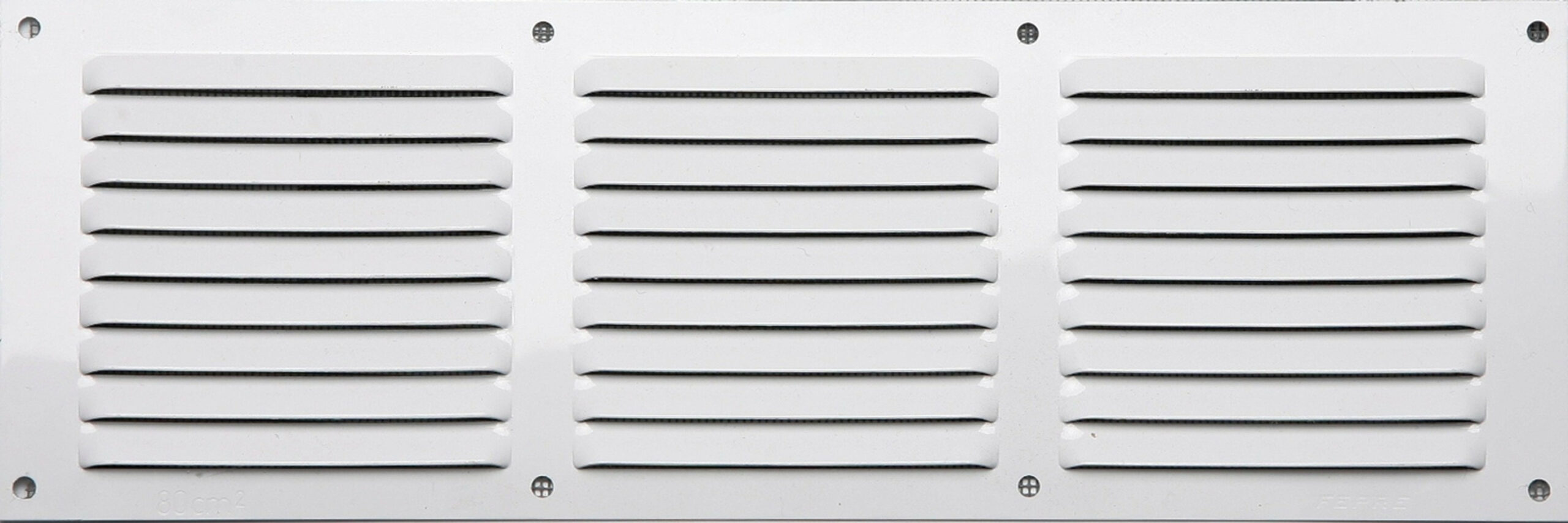 Grille d'aération aluminium laqué, L.10 x l.30 cm