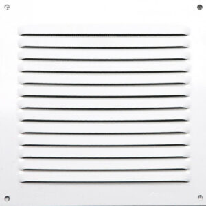 Grille d'aération aluminium laqué, L.15 x l.15 cm