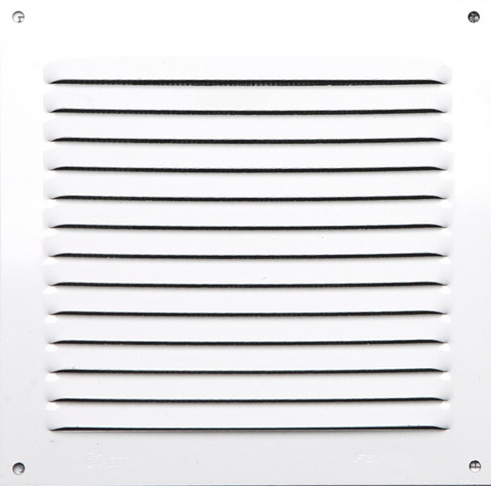 Grille d'aération aluminium laqué, L.15 x l.15 cm