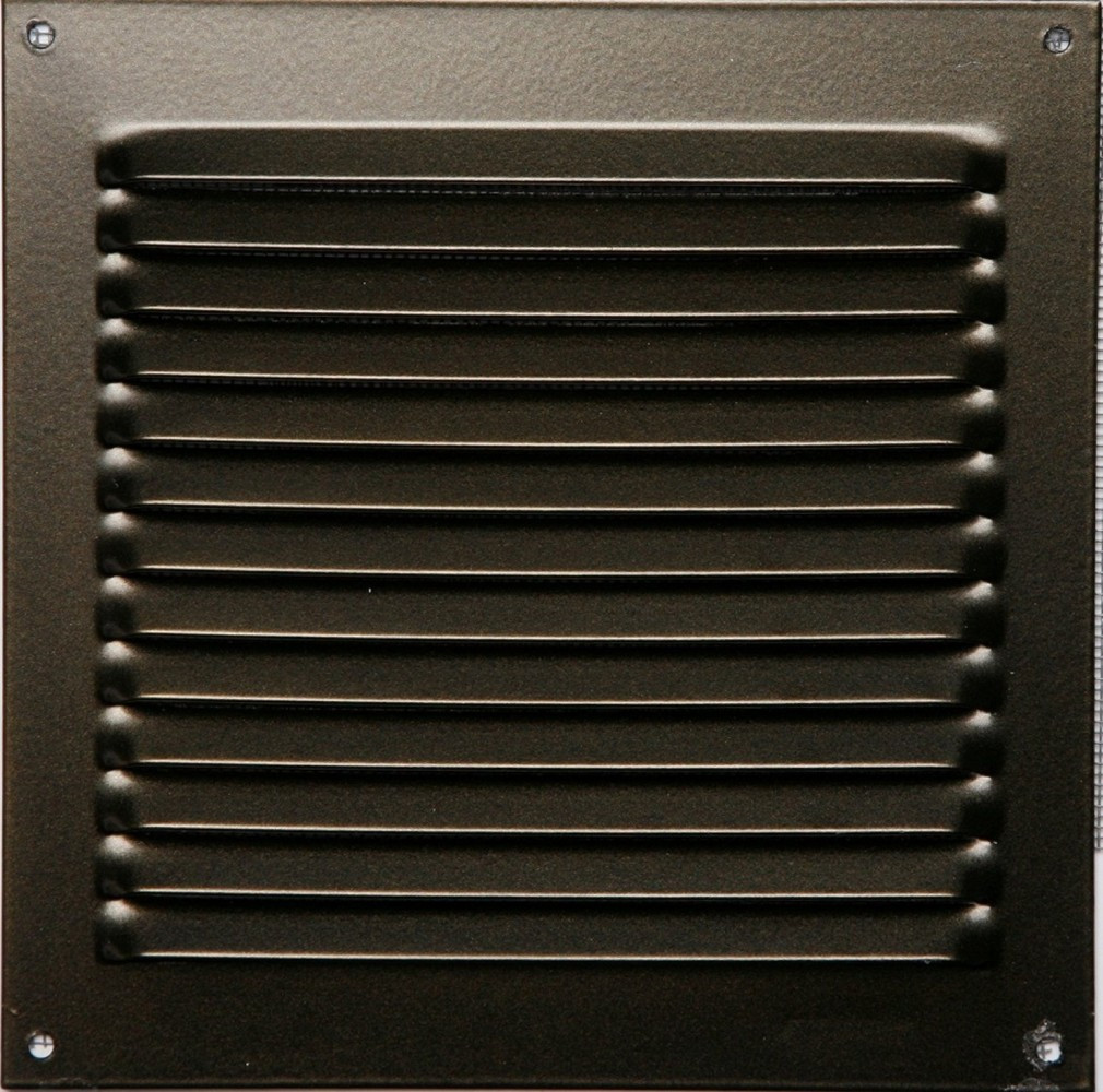 Grille d'aération aluminium laqué, L.15 x l.15 cm