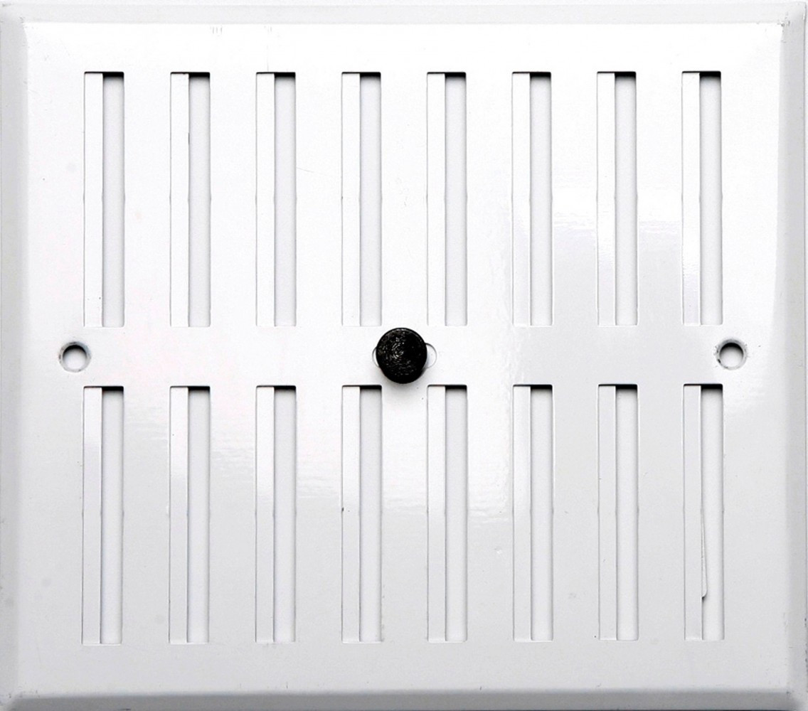 Grille d'aération aluminium laqué, L.19 x l.17 cm