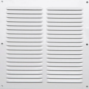 Grille d'aération aluminium laqué, L.20 x l.20 cm