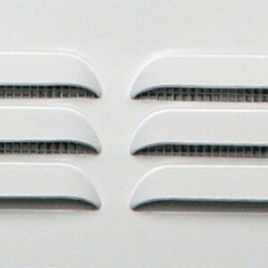Grille d'aération aluminium laqué, L.5 x l.14 cm