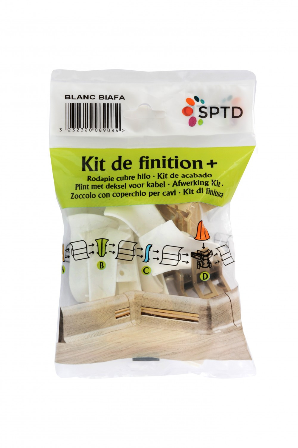 Kit accessoires finition de plinthes pass'fil blanc Biafa