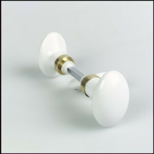 Lot de 2 boutons de porte laiton