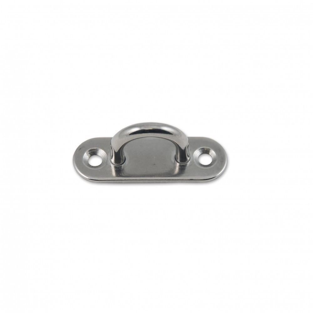 Lot de 2 platines avec anneau inox, L.80 x l.35 mm