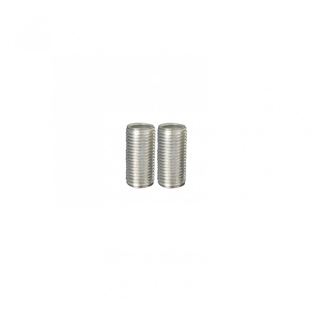 Lot de 2 tubulures TIBELEC, acier, gris