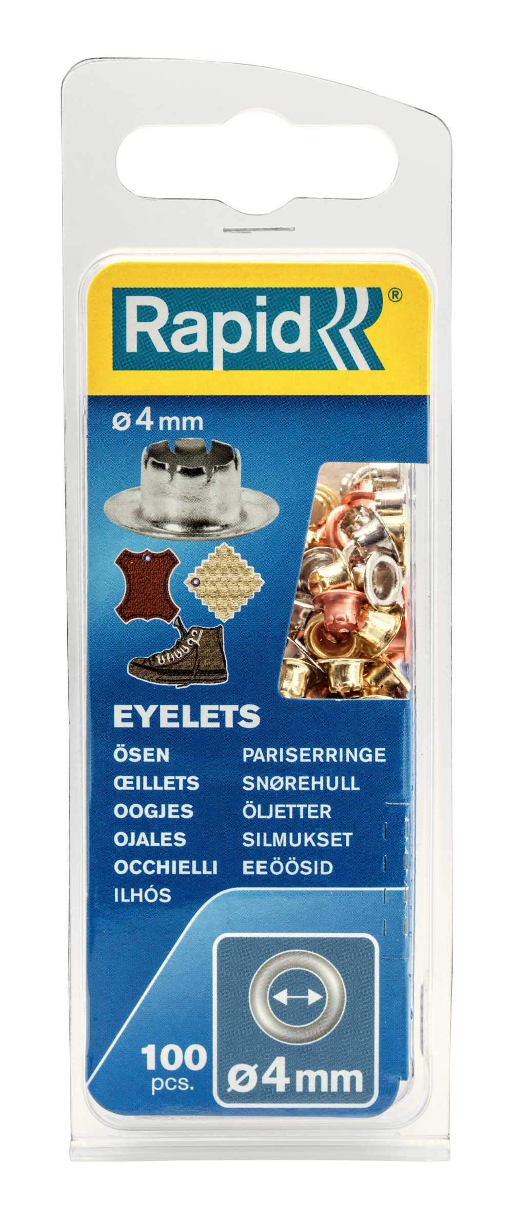 Lot de 20 oeillets acier Diam.4
