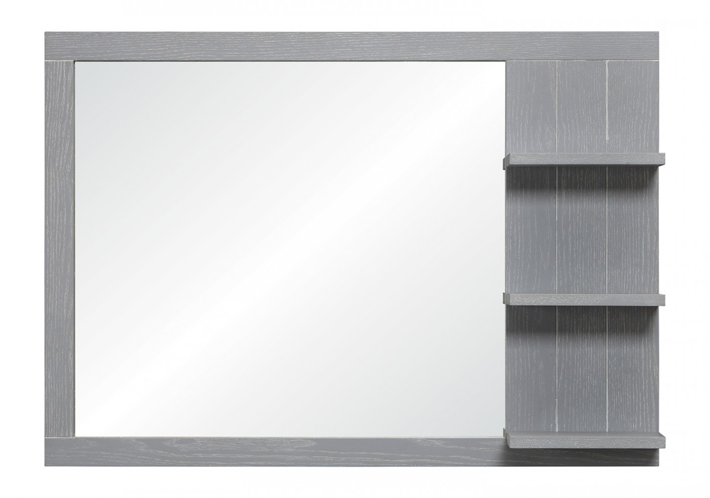 Miroir encadré l.85 x H.60 cm, effet chêne grisé, HOMESIGHT Seaside