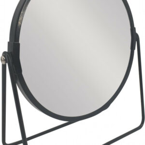 Miroir grossissant x 2 rond à poser, H.16 x l.16 x P.8.5 cm, Basic noir
