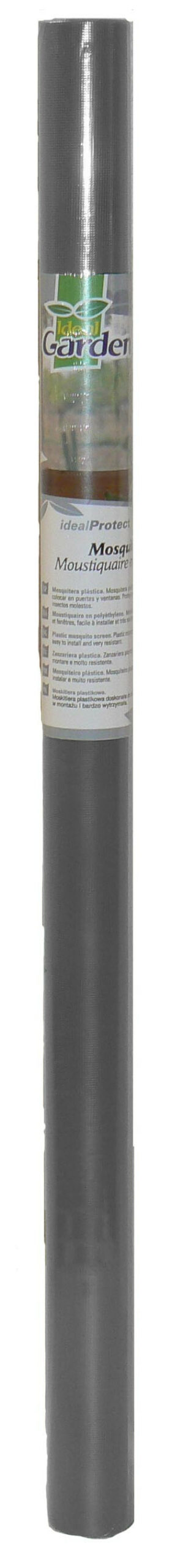 Moustiquaire plastique anthracite, H.1 x L.2 m