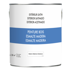 Peinture bois extérieur, blanc satiné 2.5 l