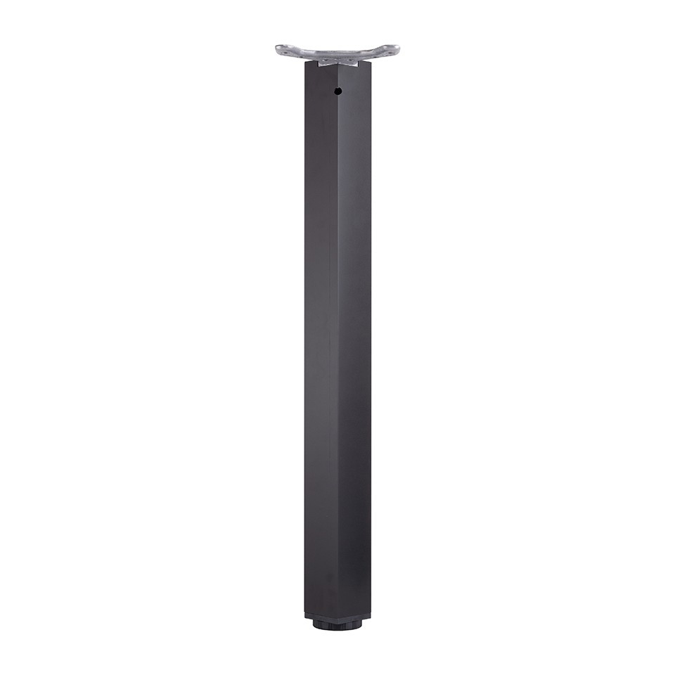 Pied de table TA001 820/60x60mm noir mat - réglable