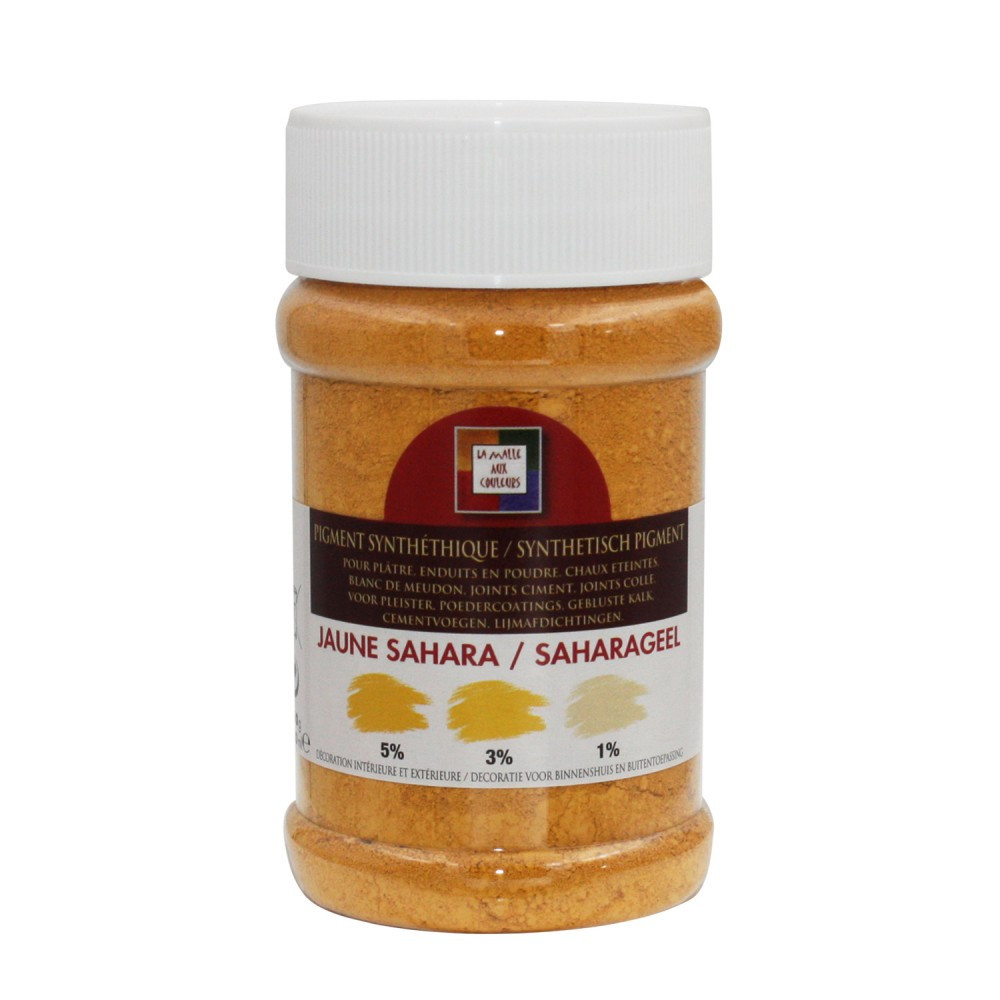 Pigment poudre Malle aux couleurs jaune sahara 250 ml
