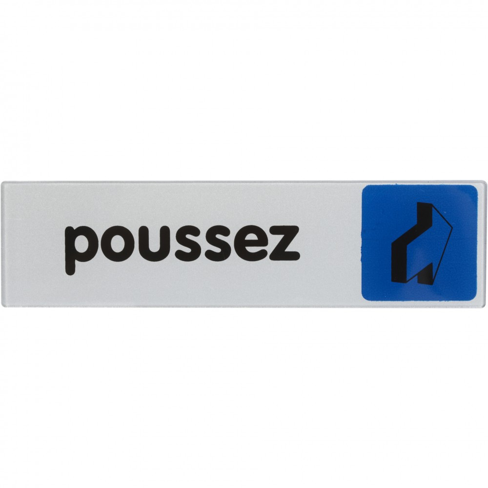 Plaque poussez en plastique