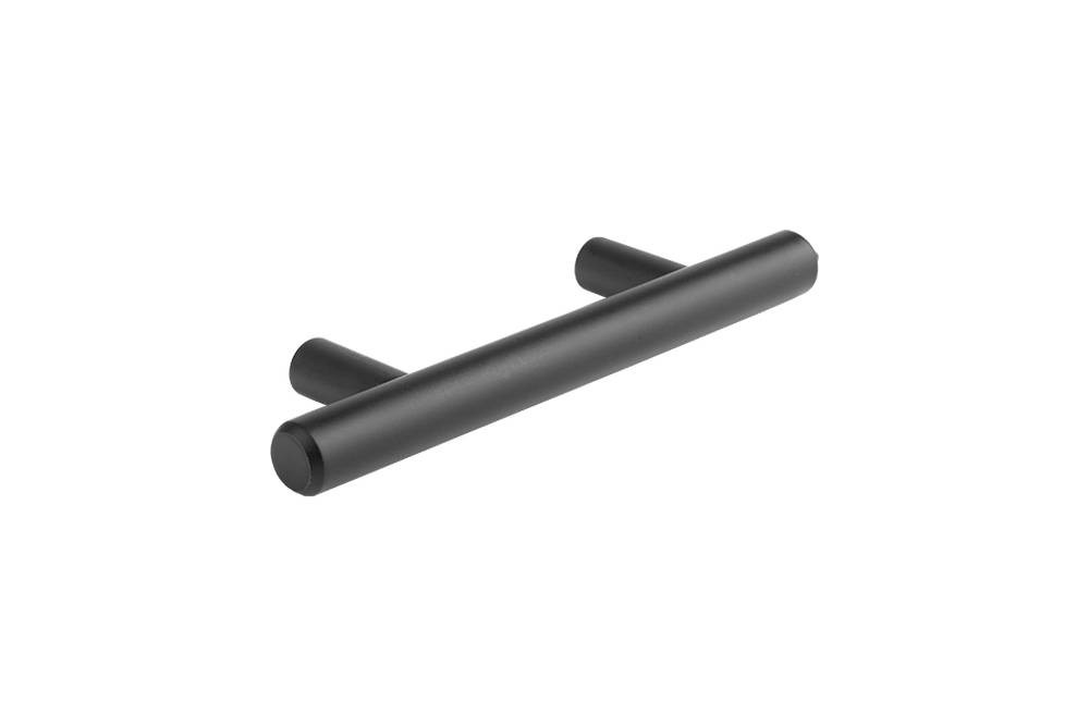 Poignée de meuble barre de traction 192/232 noir mat + vis