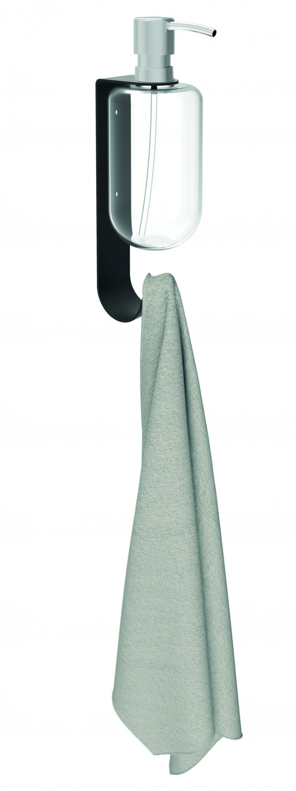 porte distributeur de savon noir Basic à fixer