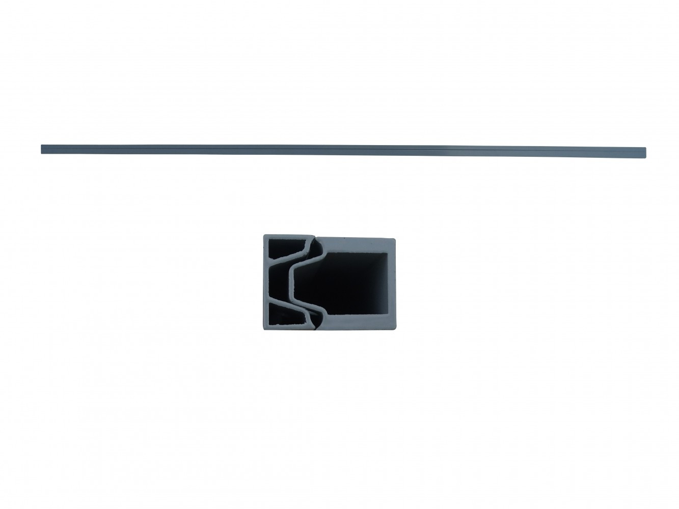Profilé de départ et de finition aluminium Kyoto gris clair, L.176cm