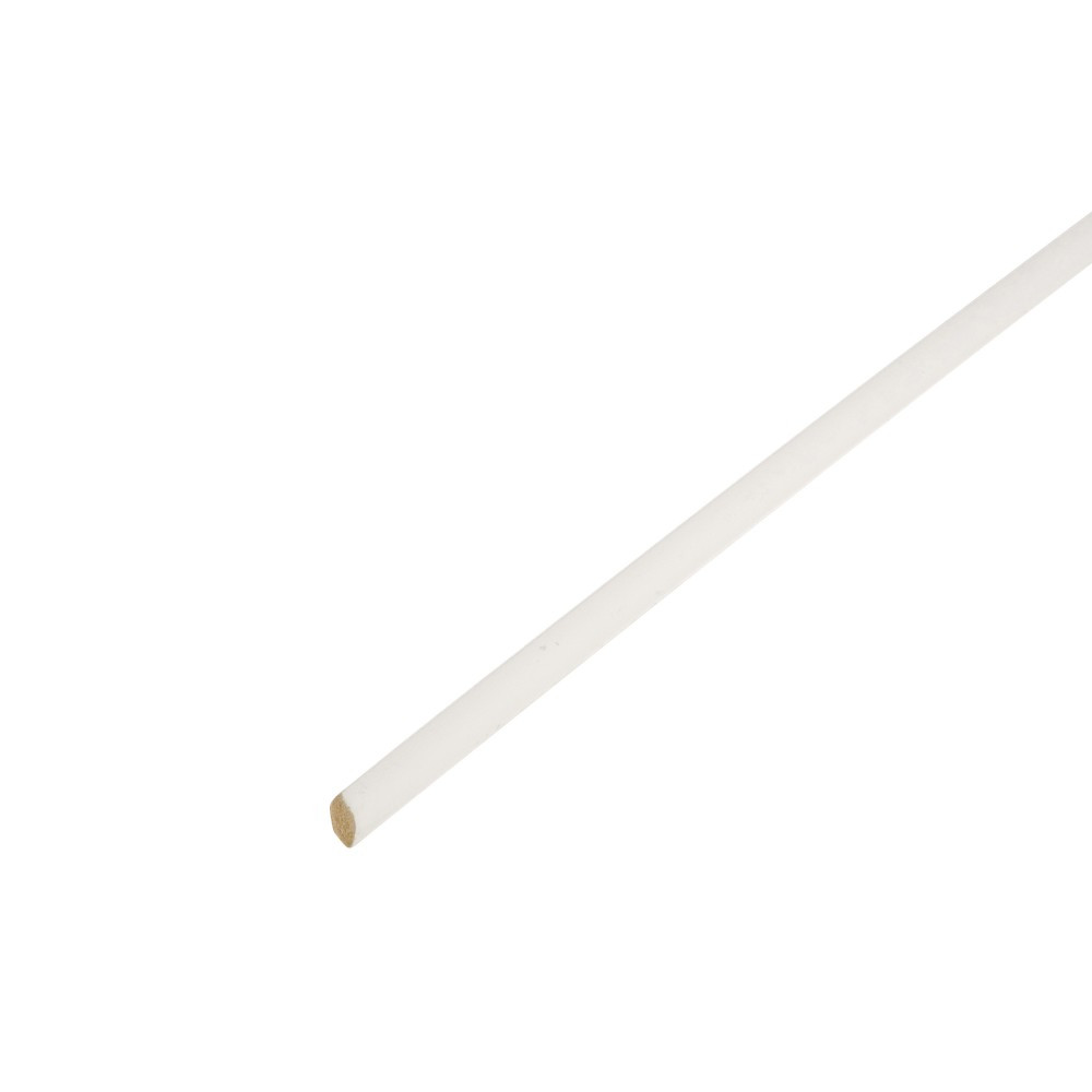 Quart-de-rond médium (MDF) arrondi blanc, 14 x 14 mm, L. 2.44 m