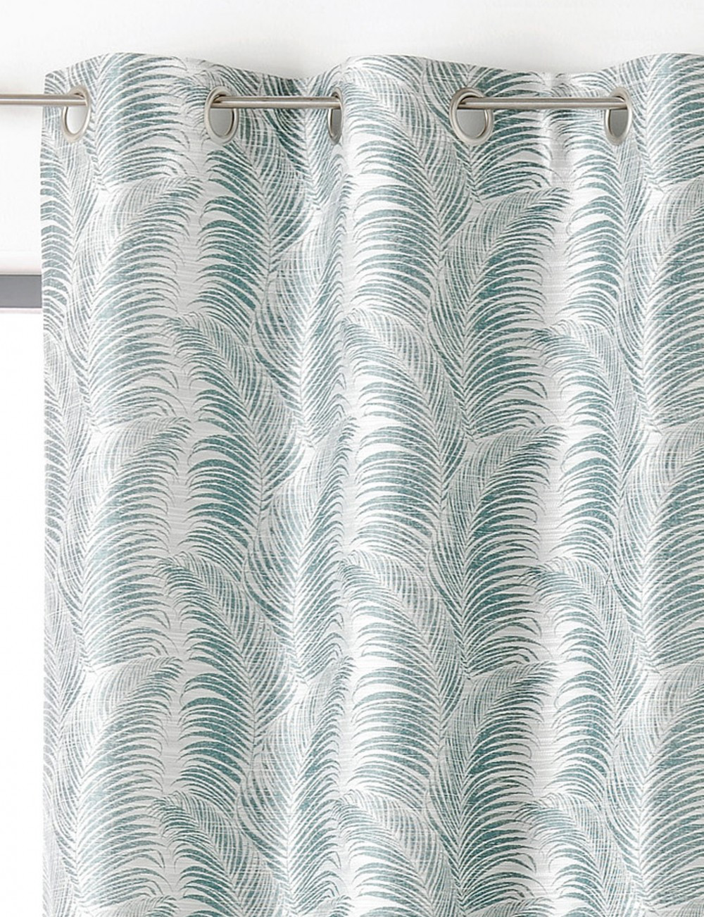 Rideau tamisant, Palme vert d'eau l.145 x H.250 cm LINDER