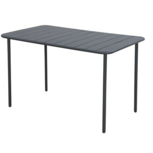 Table De Jardin De Repas Café Rectangulaire Anthracite 4 Personnes