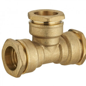 TE à compression laiton D.32 pour tube en polyéthylène