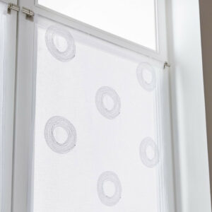 Vitrage tamisant, Cosmos blanc/argent l.90 x H.210 cm
