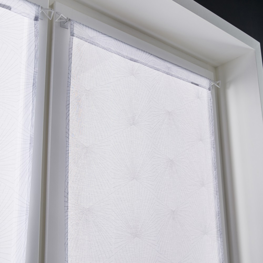 Vitrage tamisant, Kita blanc l.90 x H.210 cm