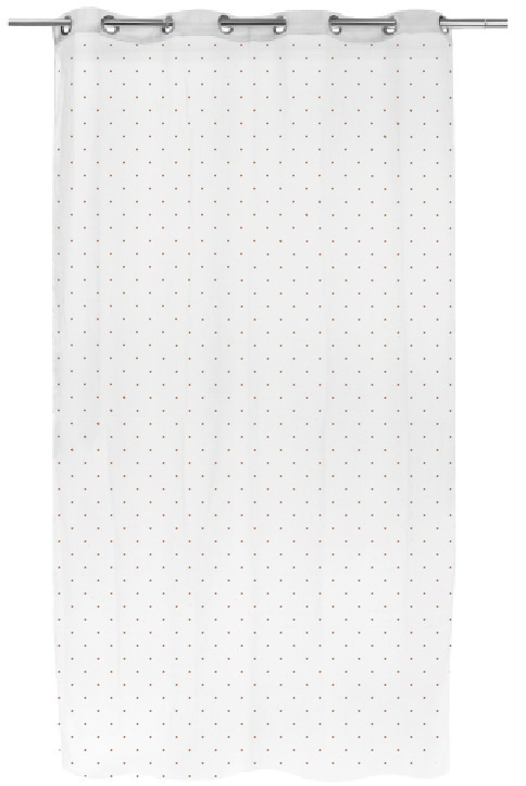 Voilage tamisant, Swan blanc et doré l.140 x H.250 cm