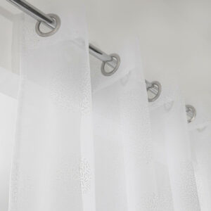 Voilage transparent blanc l.140 x H.240 cm