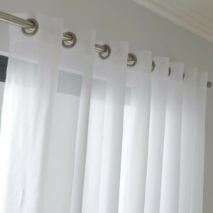 Voilage transparent, Chic blanc l.300 x H.240 cm