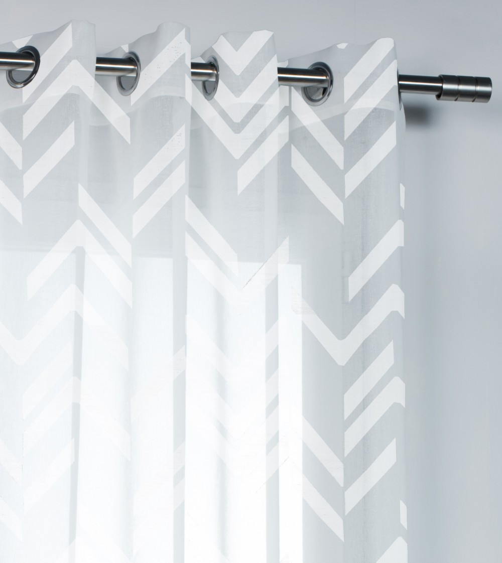 Voilage transparent, Tequila blanc l.140 x H.240 cm