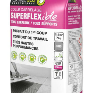 Mortier colle carrelage, poudre, superflexible CERMIX gris 15kg