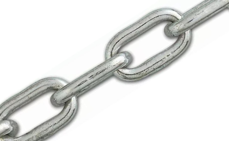 Chaine à maille courte soudées droite 8 mm en acier zingué 12 m CHAPUIS 996/8MMZ