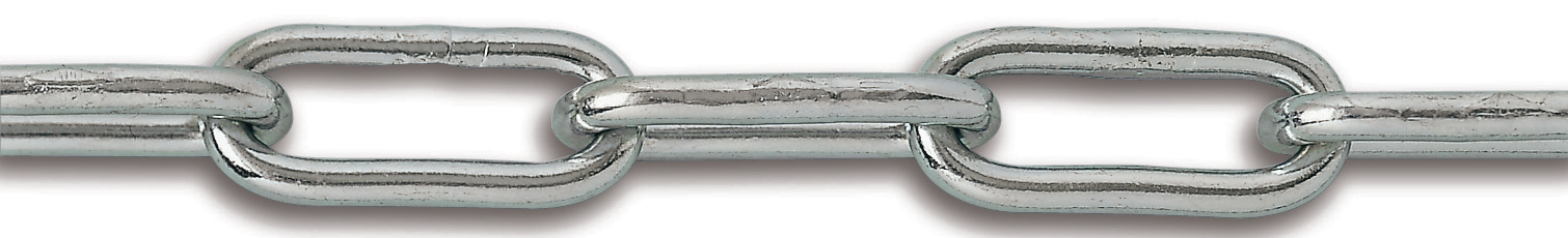 Chaîne longue droite 2mm acier zingué 25m CHAPUIS 996/2MMZ