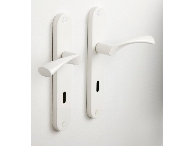 2 poignées de porte Anais entrée de clé CHAINEY, acier entraxe 195 mm Voir les détails du produit