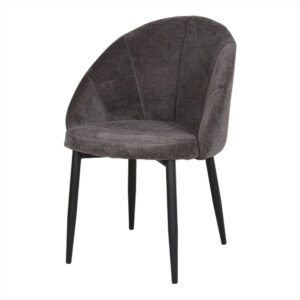 Chaise tapissée avec un style Mid Century - modèle 006 - gris