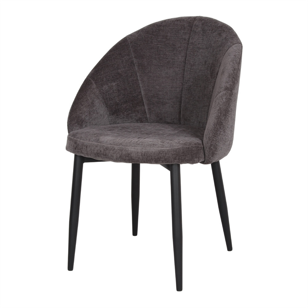 Chaise tapissée avec un style Mid Century - modèle 006 - gris
