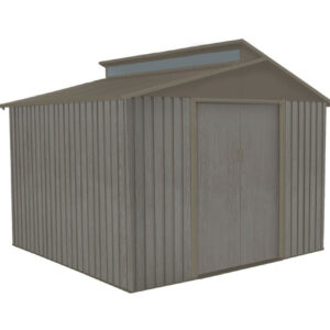 Abri jardin métal - Aspect BOIS VIEILLI 9384 - 7,25 M²- GRIS