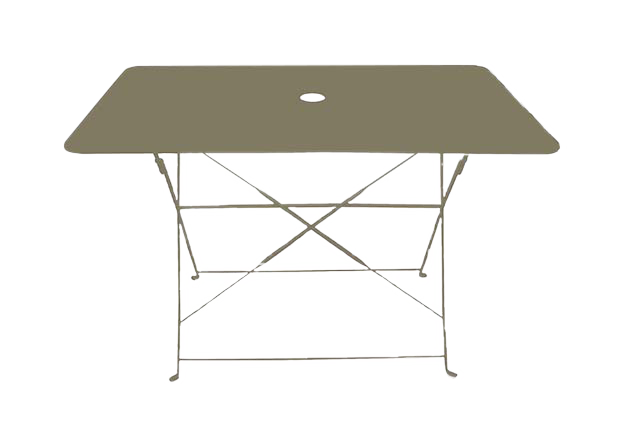 Ensemble repas Bistrot dépliant métal - Table + 4 Chaises - Taupe