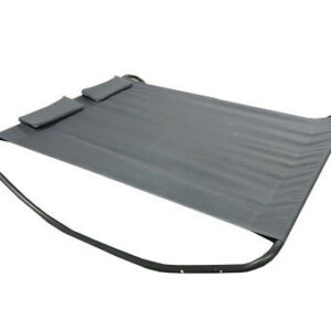 Lit double bain de soleil Monaco en aluminium - Gris anthracite
