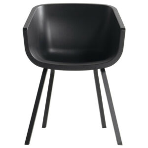 Lot de 2 chaises Amalia Element en résine - pieds en aluminium - Noir