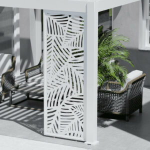 Panneau brise-vue décoratif - Leaf - 1M - Ombréa - Blanc