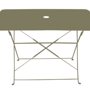 Table rectangulaire d'extérieur pliante Bistro en acier - Taupe