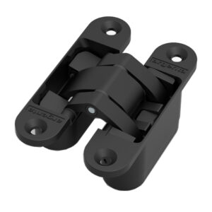 Charnière invisible Small en zamak dimension 95 x 23 mm finition noir mat ARGENTA 70000226